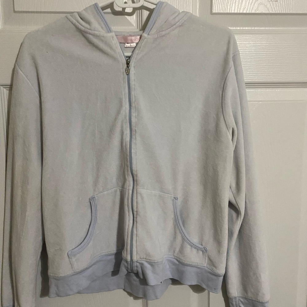 Victoria”s secret velvet light blue hoodie size large
